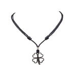 Load image into Gallery viewer, Four Leaf Clover Pendant on Adjustable Rope Necklace
