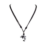 Load image into Gallery viewer, Dolphin Pendant on Adjustable Rope Necklace
