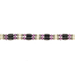Load image into Gallery viewer, Magnetic Hematite Beaded Wrap Bracelet, Anklet or Necklace with Genuine Fresh Water Pearls (Purple)
