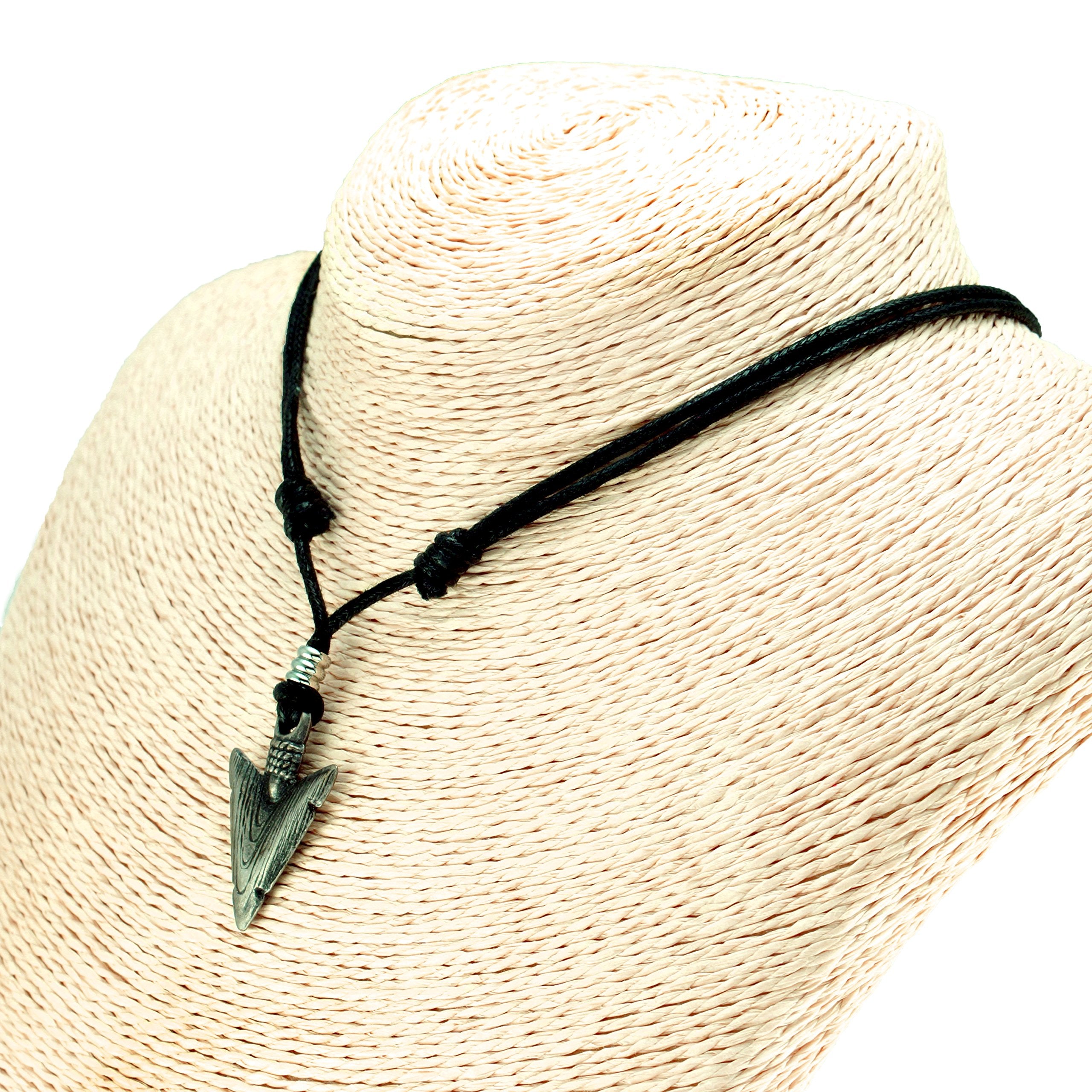 Arrowhead Pendant on Adjustable Rope Necklace