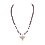 Load image into Gallery viewer, 1&quot;+ Shark Tooth Pendant on Brown Coconut and Puka Shell Beads Necklace
