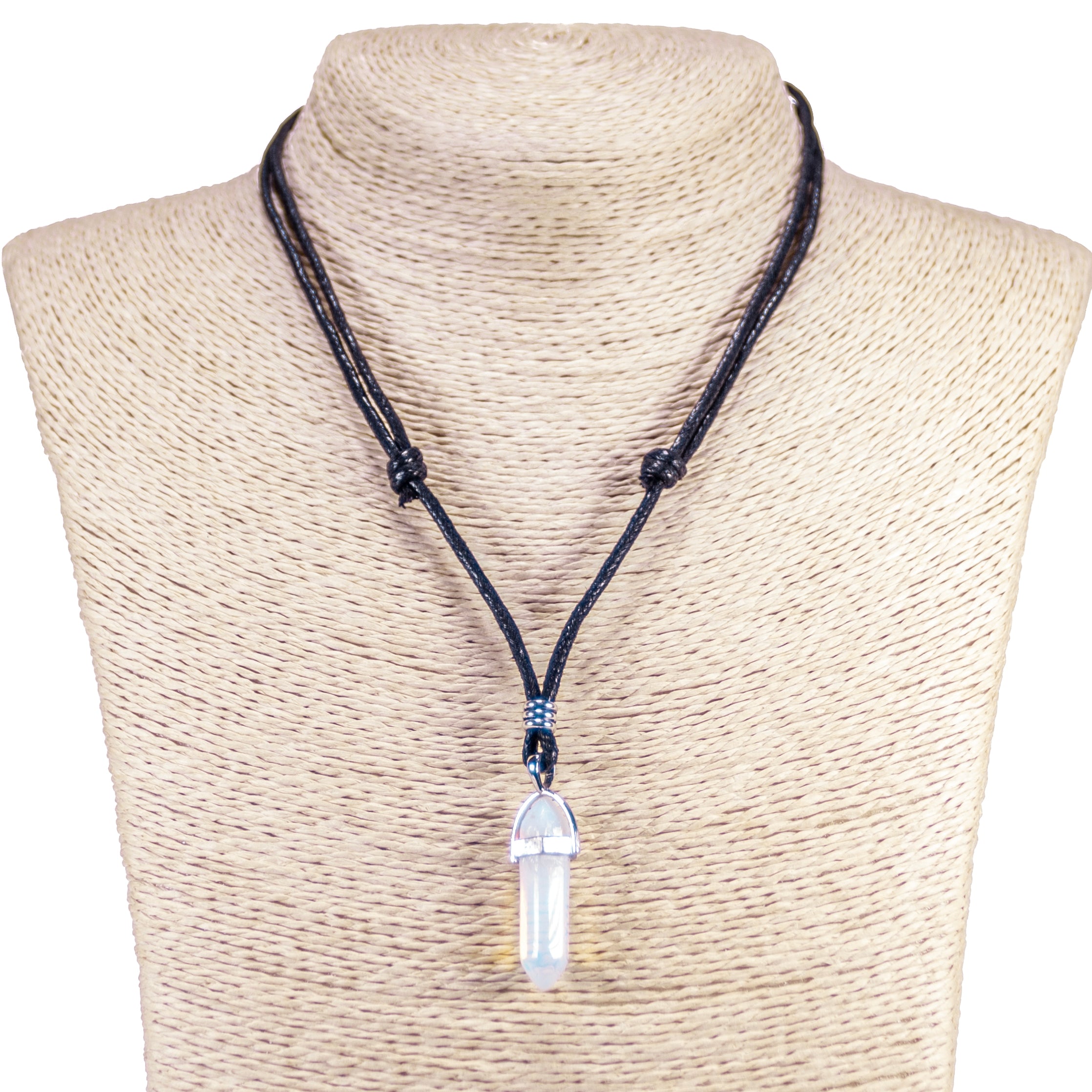 Opalite Pendant on Adjustable Rope Necklace