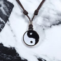 BlueRica Yin and Yang on Adjustable Cord Necklace