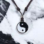 Load image into Gallery viewer, BlueRica Yin and Yang on Adjustable Cord Necklace
