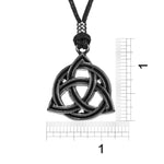 Load image into Gallery viewer, BlueRica Celtic Trinity Knot (Triquetra) on Adjustable Cord Necklace
