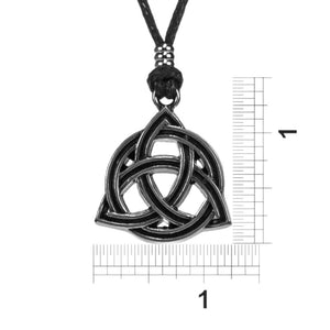 BlueRica Celtic Trinity Knot (Triquetra) on Adjustable Cord Necklace