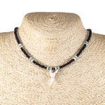 Load image into Gallery viewer, Mako Shark Tooth Pendant on Black Coconut Beads Necklace
