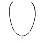 Load image into Gallery viewer, Mako Shark Tooth Pendant on Black Coconut Beads Necklace
