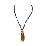 Load image into Gallery viewer, Shark Tooth and Wood Surfboard Pendants on Adjustable Black Rope Cord Necklace
