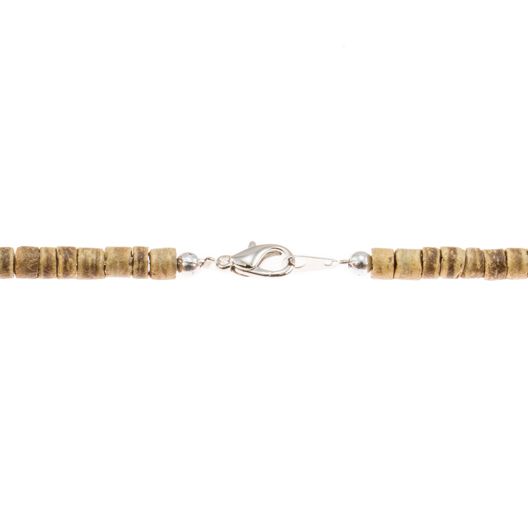 Bull Shark Tooth Pendant on Tiger Coconut & Green Shell Beads Necklace