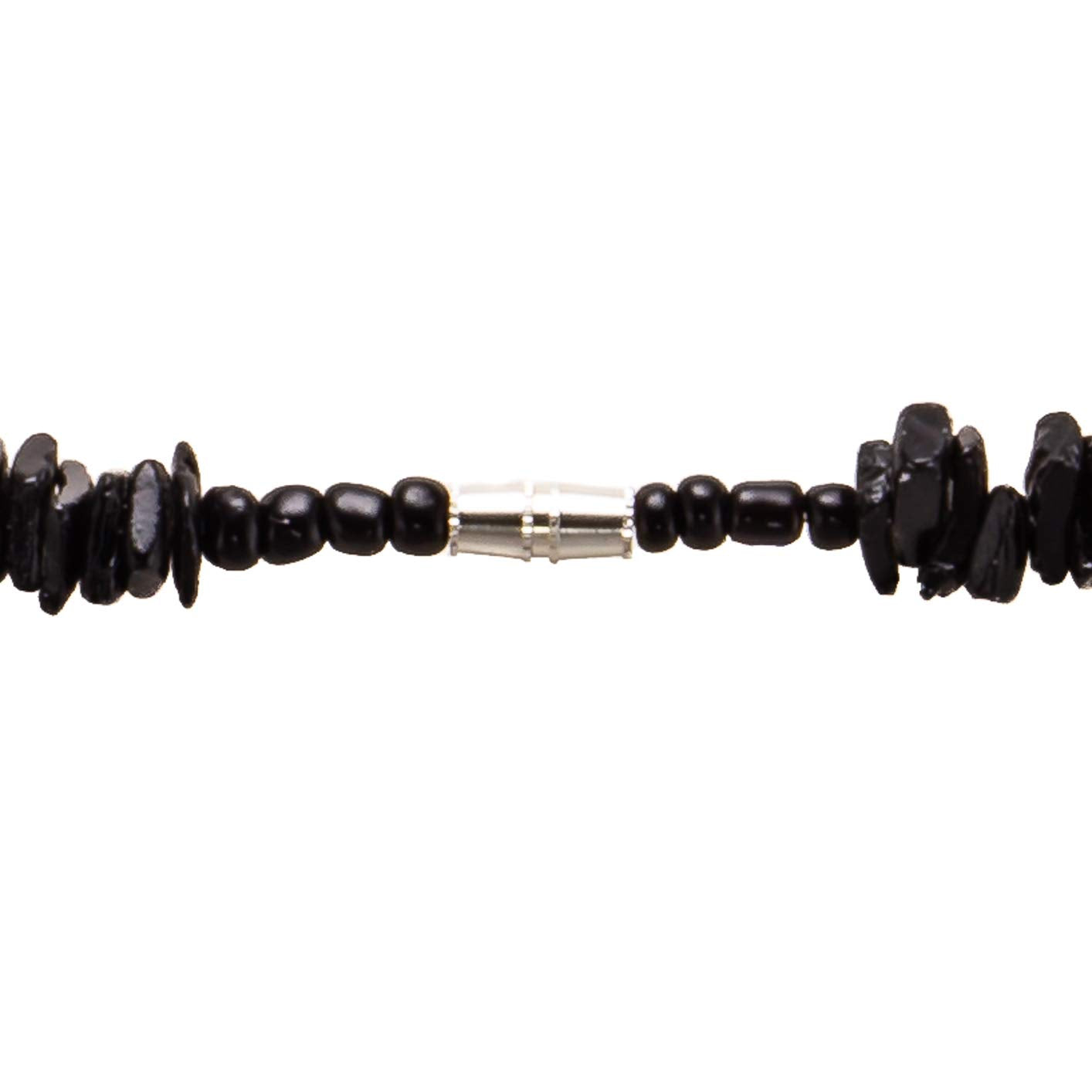 Black Puka Chip Shells Necklace & Anklet Set