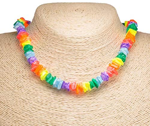 Neon Multicolor Puka Chip Shells Necklace
