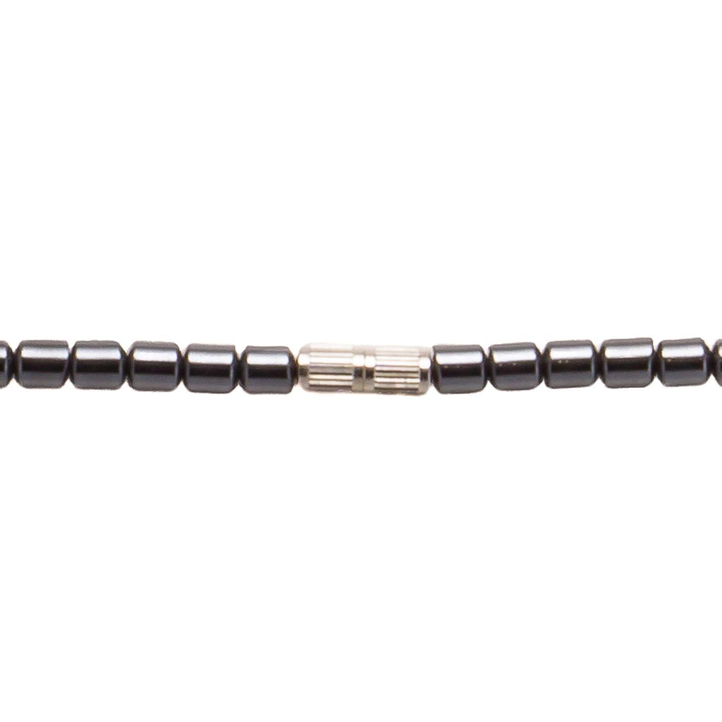 Hematite Sea Turtle Pendant on Hematite Beads Necklace
