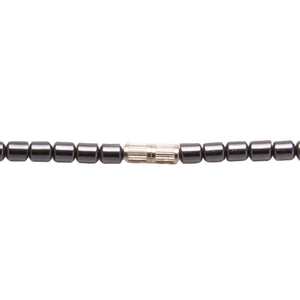 Hematite Sea Turtle Pendant on Hematite Beads Necklace