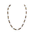 Puka Shell, Black and Tiger Coconut Beads Necklace