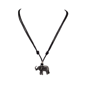 Elephant Pendant on Adjustable Rope Necklace