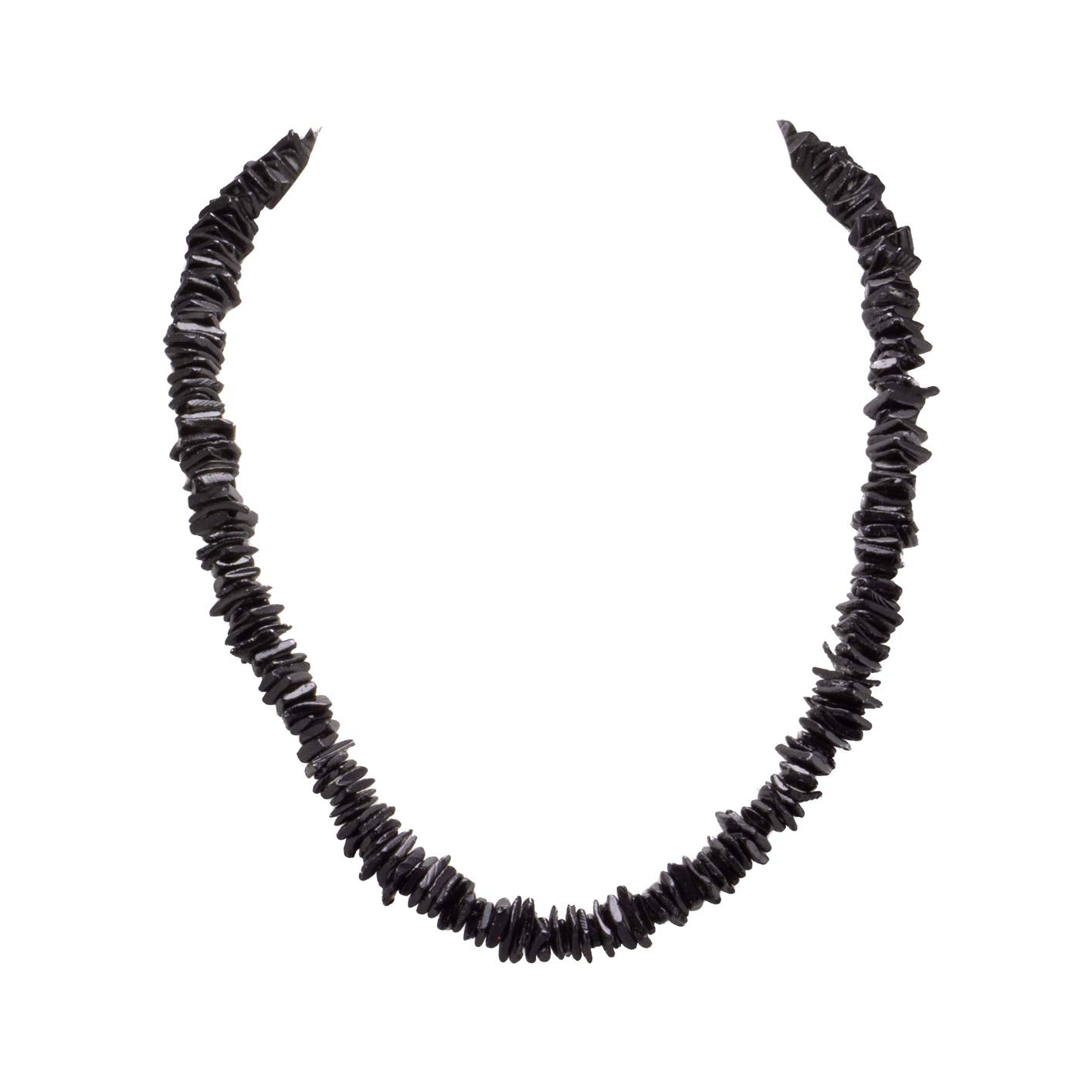 Black Puka Chip Shells Necklace & Anklet Set