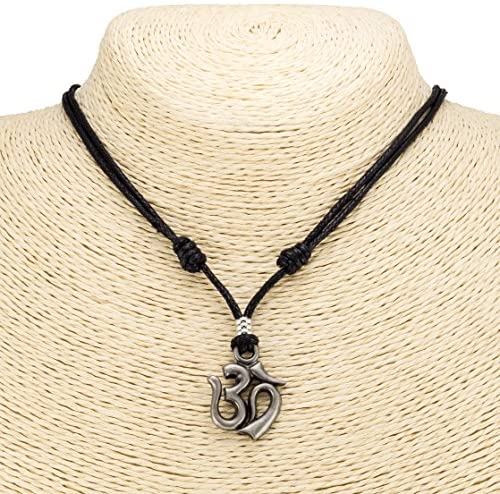 Om Pendant on Adjustable Rope Necklace