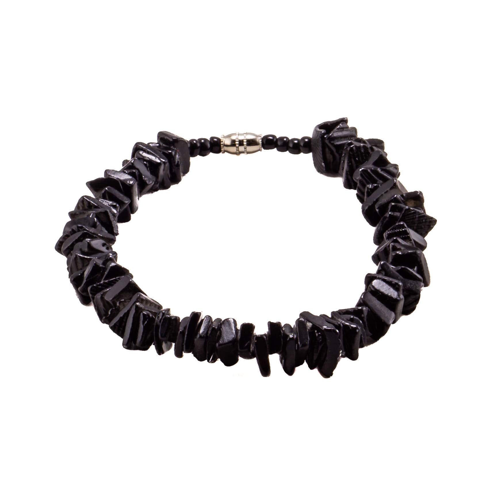Black Puka Chip Shells Necklace & Anklet Set