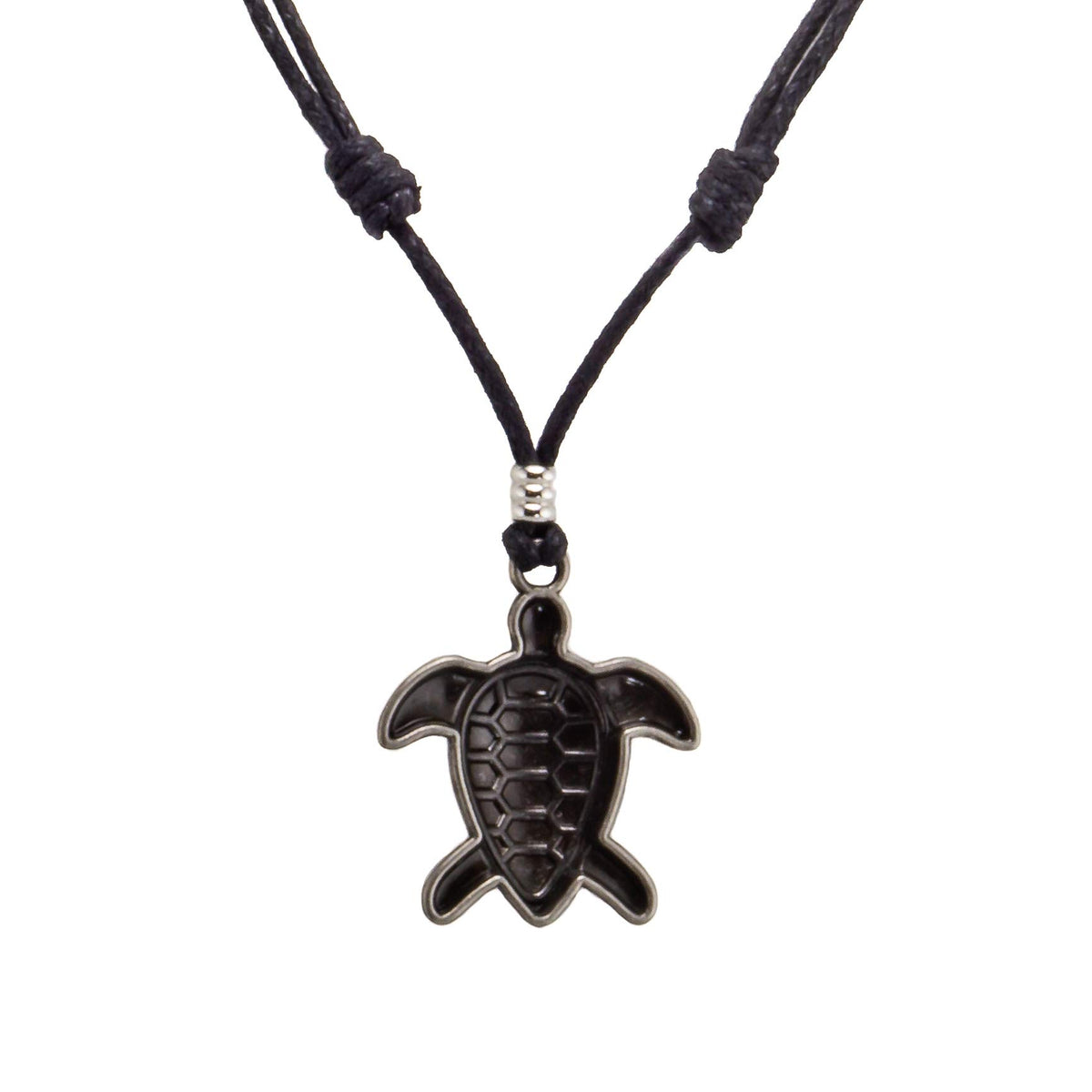 Sea Turtle Pendant on Adjustable Rope Necklace – BlueRica