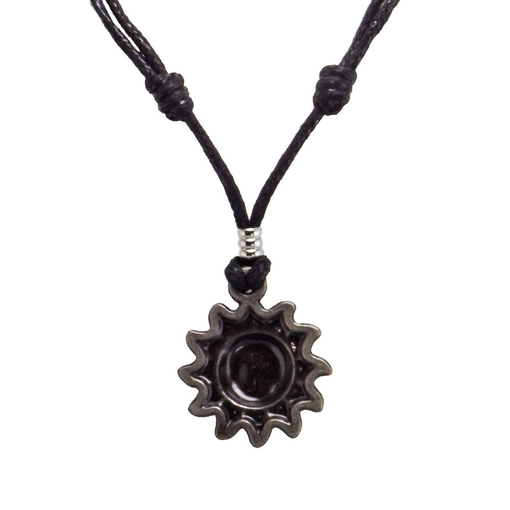 Sun Pendant on Adjustable Rope Necklace