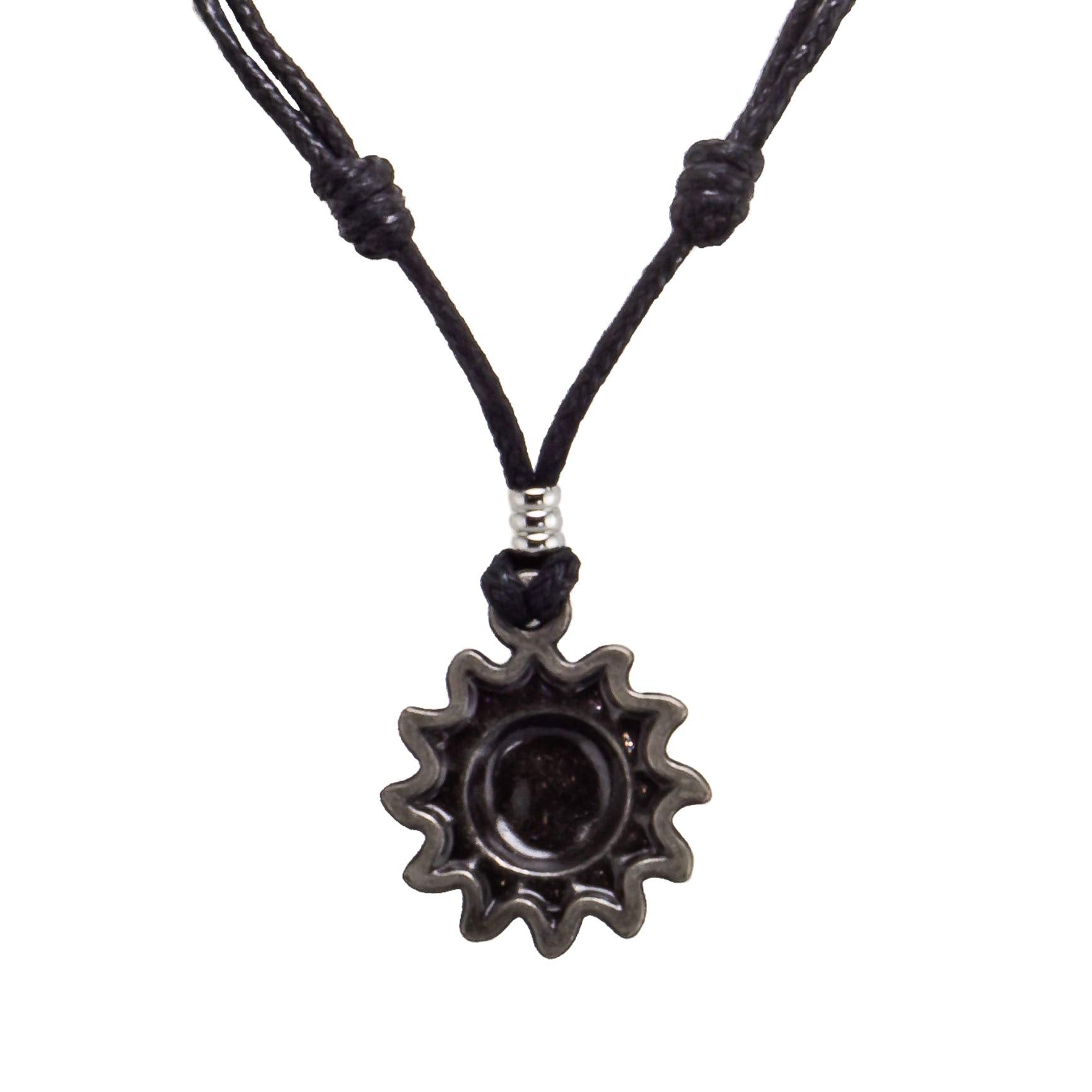 Sun Pendant on Adjustable Rope Necklace