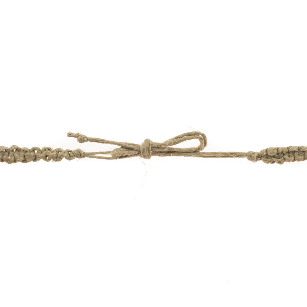 Turquoise Blue Beads on Hemp Anklet Bracelet