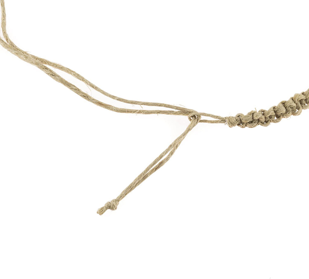 Nassa Shells, Black Coconut and Blue Beads on Hemp Anklet Bracelet