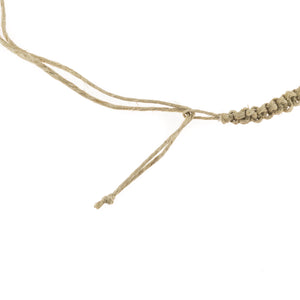 Tiger and Black Coconut Beads on Hemp Anklet Bracelet