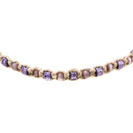 Load image into Gallery viewer, Purple Cat&#39;s Eye and Fimo Glitter Beads on Hemp Choker Necklace
