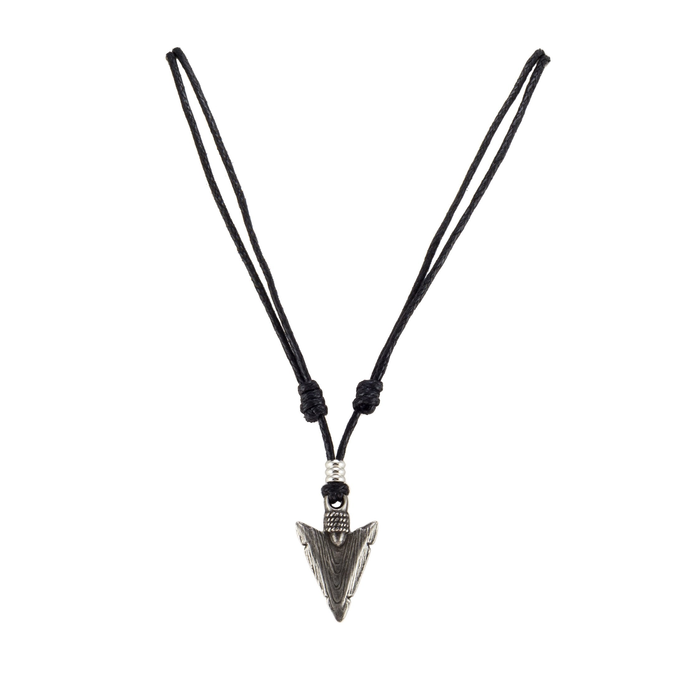 Arrowhead Pendant on Adjustable Rope Necklace