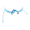Blue Dolphin on Adjustable Braided Blue Cord Bracelet