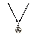 Celtic Triskelion Pendant on Adjustable Rope Necklace