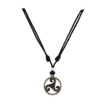Load image into Gallery viewer, Celtic Triskelion Pendant on Adjustable Rope Necklace
