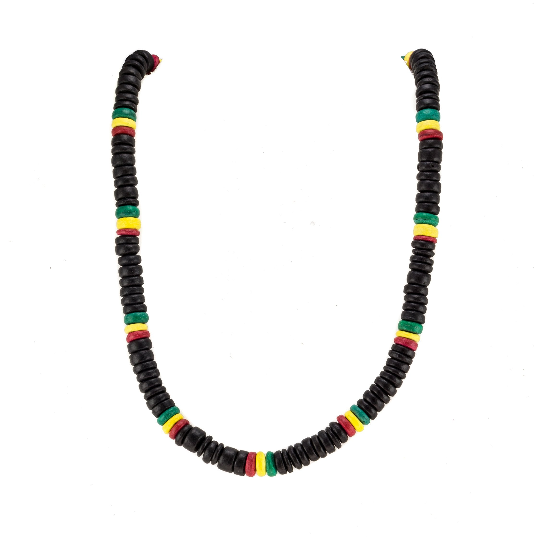 Rasta Coconut Beads Necklace [18 Inches]