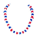 Load image into Gallery viewer, Red, White and Blue Puka Puka Chip Shells Necklace &amp; Anklet
