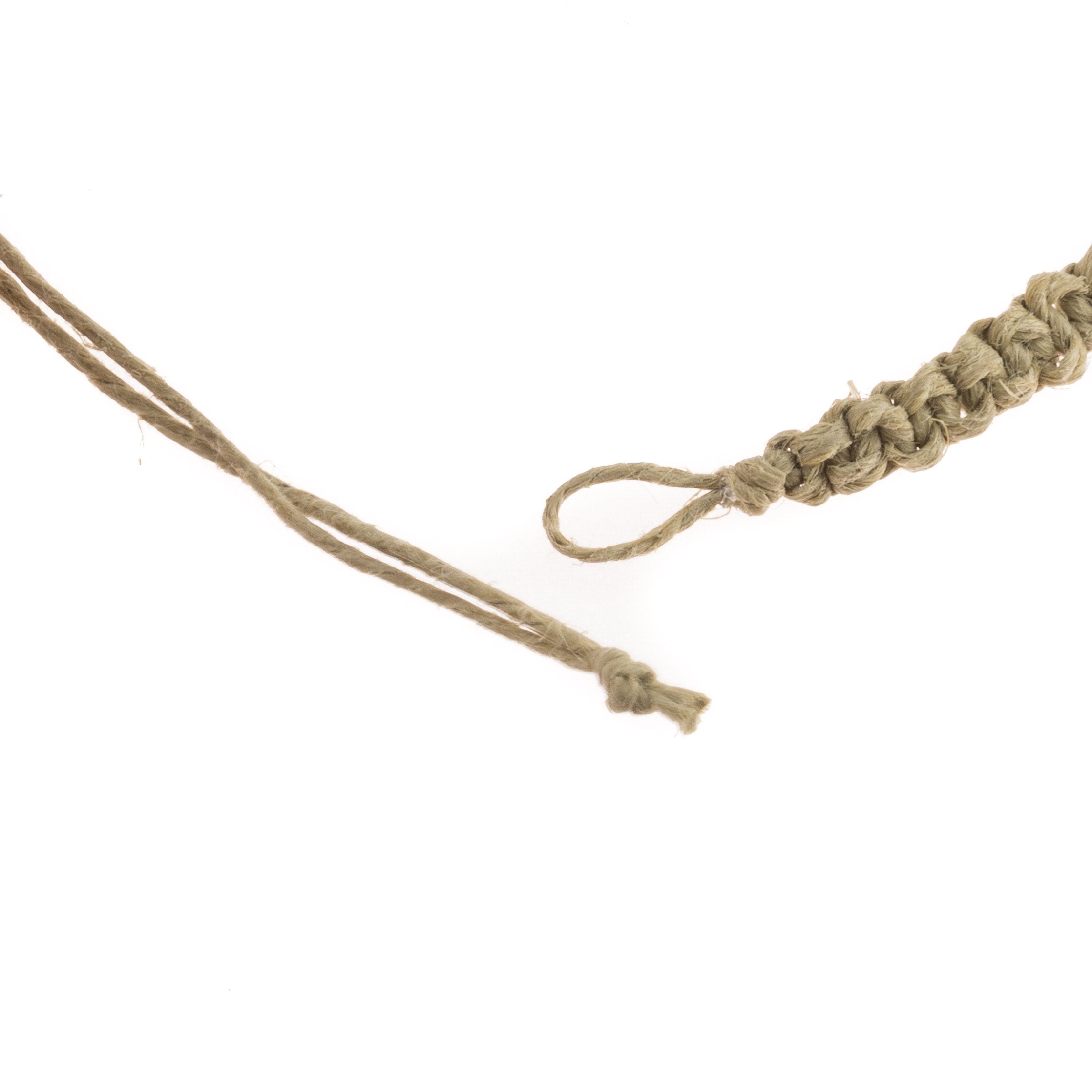 Tiger and Black Coconut Beads on Hemp Anklet Bracelet