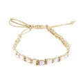 Purple Glowbeads and Puka Shells on Hemp Anklet Bracelet
