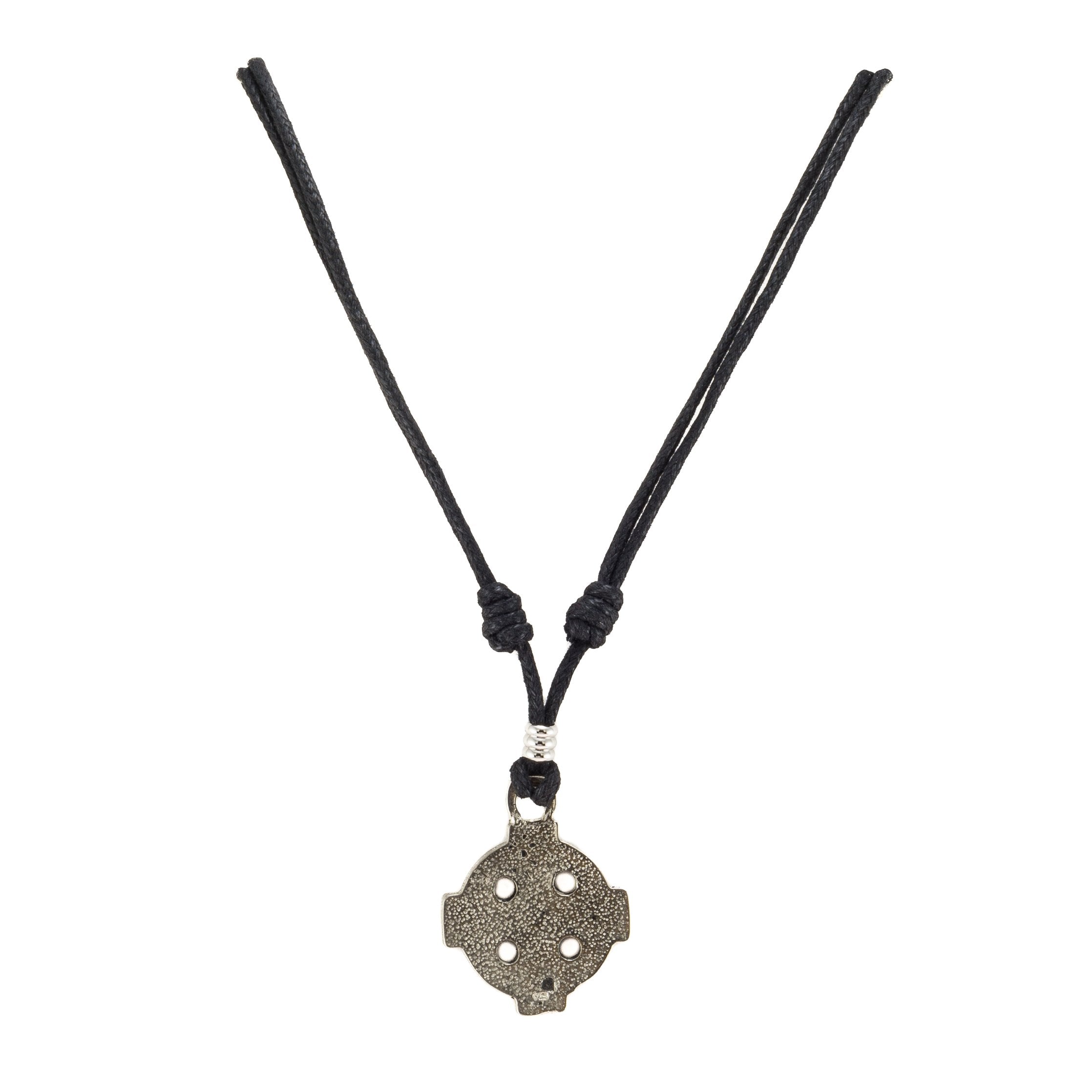 Celtic Cross Pendant on Adjustable Rope Necklace