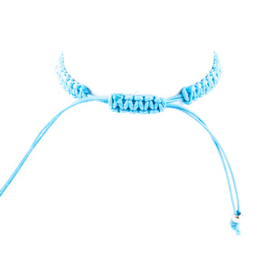 Blue Dolphin on Adjustable Braided Blue Cord Bracelet