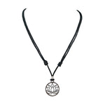 Load image into Gallery viewer, Lotus Flower Pendant on Adjustable Rope Necklace
