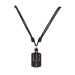 Load image into Gallery viewer, Trident Dog-tag Pendant on Adjustable Rope Necklace
