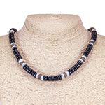 Load image into Gallery viewer, Black &amp; Olive Coconut Beads and Puka Shell Beads Necklace &amp; Bracelet Set
