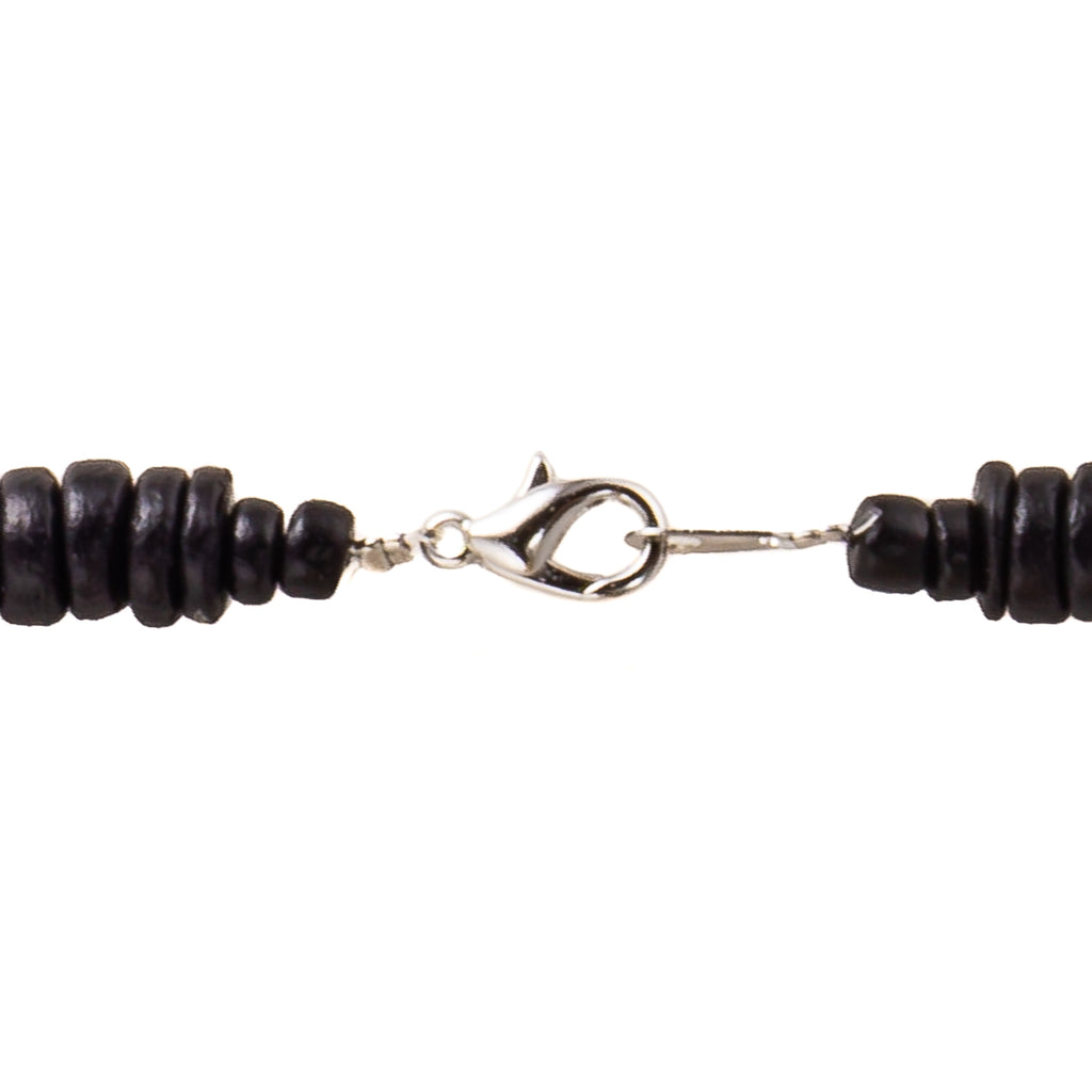 Black & Brown Coconut Beads and Puka Shell Beads Necklace & Bracelet Set