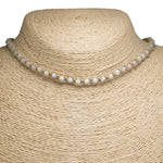 Load image into Gallery viewer, White Cat&#39;s Eye on Hemp Choker Necklace

