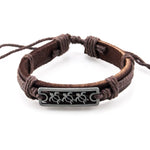 Load image into Gallery viewer, Sea Turtles Bar on Adjustable Leather and Cord Bracelet
