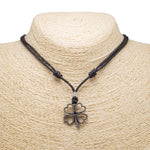 Load image into Gallery viewer, Four Leaf Clover Pendant on Adjustable Rope Necklace
