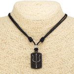 Load image into Gallery viewer, Trident Dog-tag Pendant on Adjustable Rope Necklace

