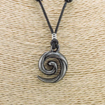 Load image into Gallery viewer, Koru Spiral Wave Pendant on Adjustable Rope Necklace
