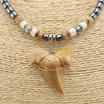 Load image into Gallery viewer, 1¼&quot;+ Shark Tooth Pendant on Hematite, Coconut &amp; Puka Shell Beads Necklace
